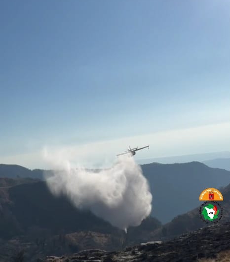 Immagine Sotto controllo l'incendio sul Monte Matanna